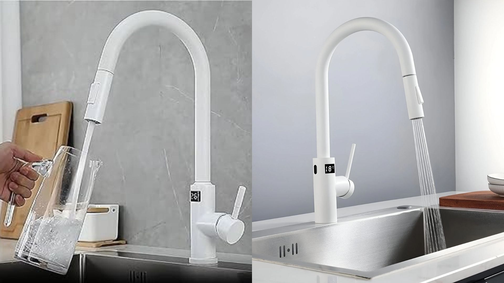 touchless kitchen faucet with pull-out spray