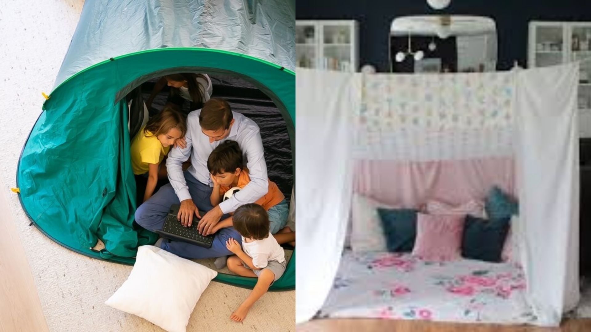 how to make a tent at home with blankets and pillows