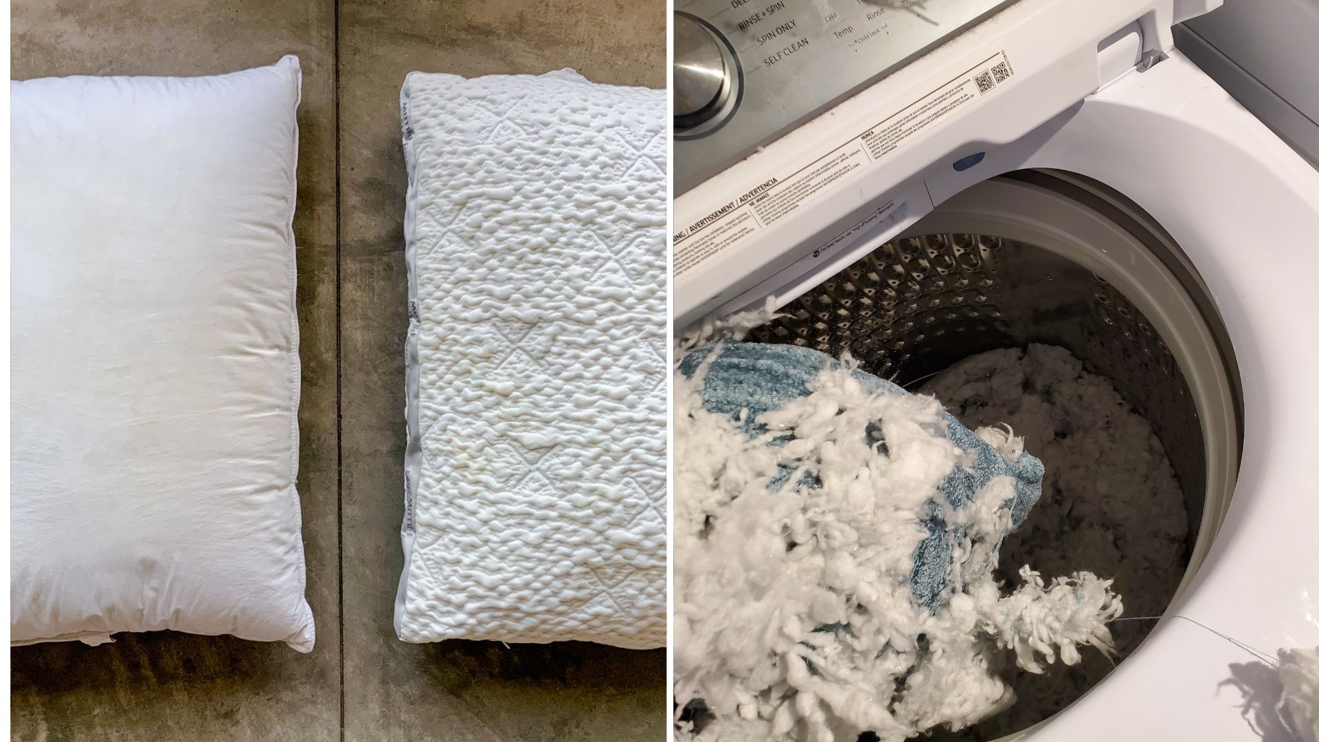 how to wash pillows in washing machine