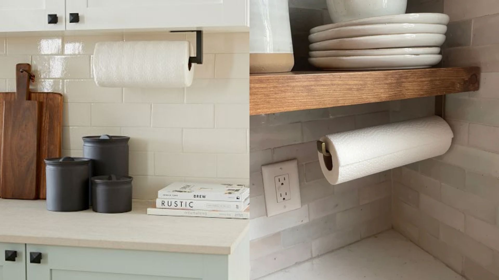 paper towel holder under cabinet